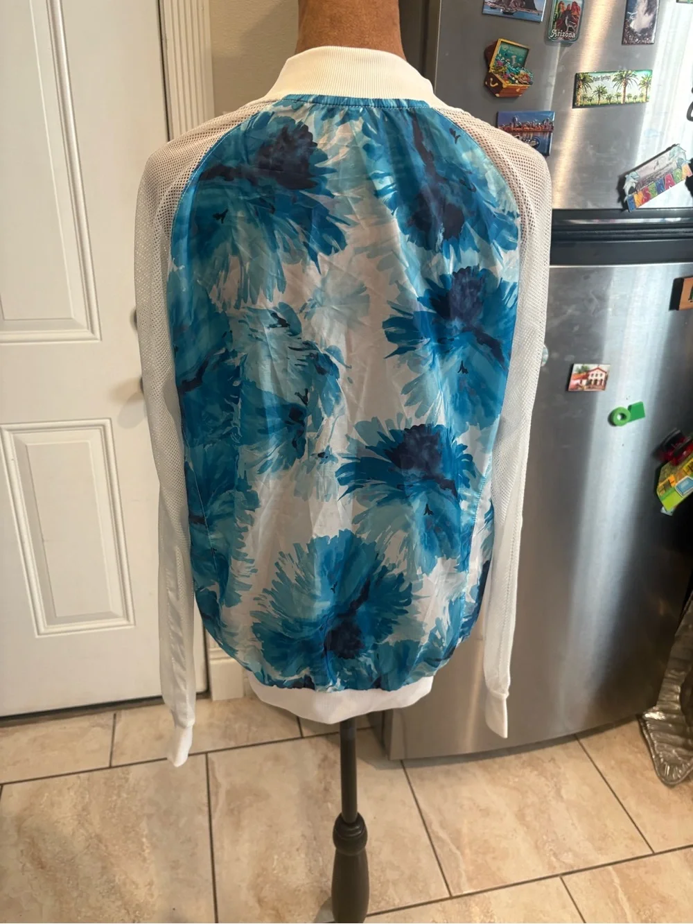 Fabletics Light Blue Floral Jacket